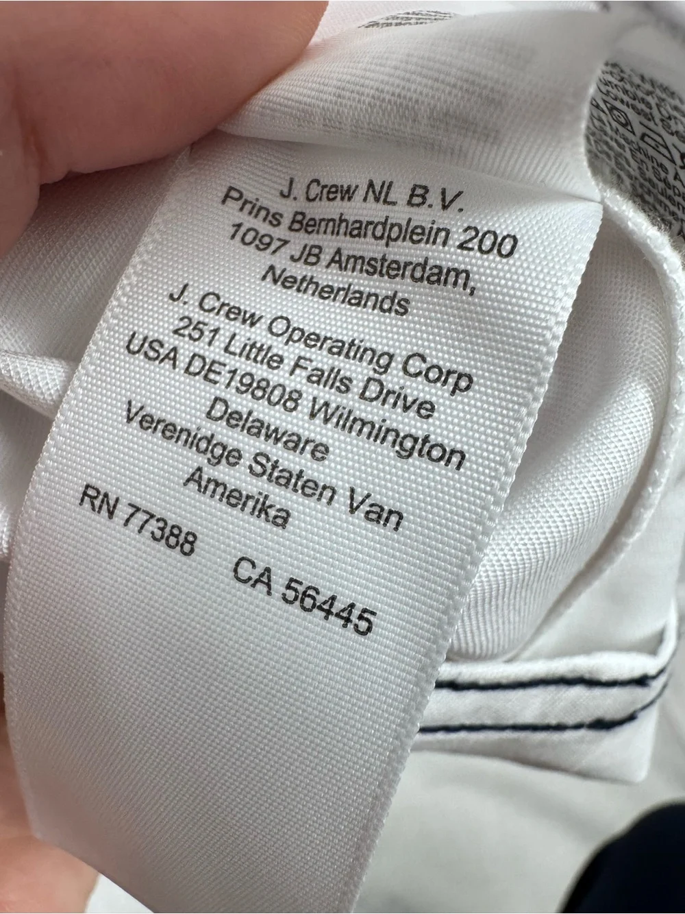 J.Crew Contrast-Stitch Billie Mini Dress in Double Cotton Poplin White CV888